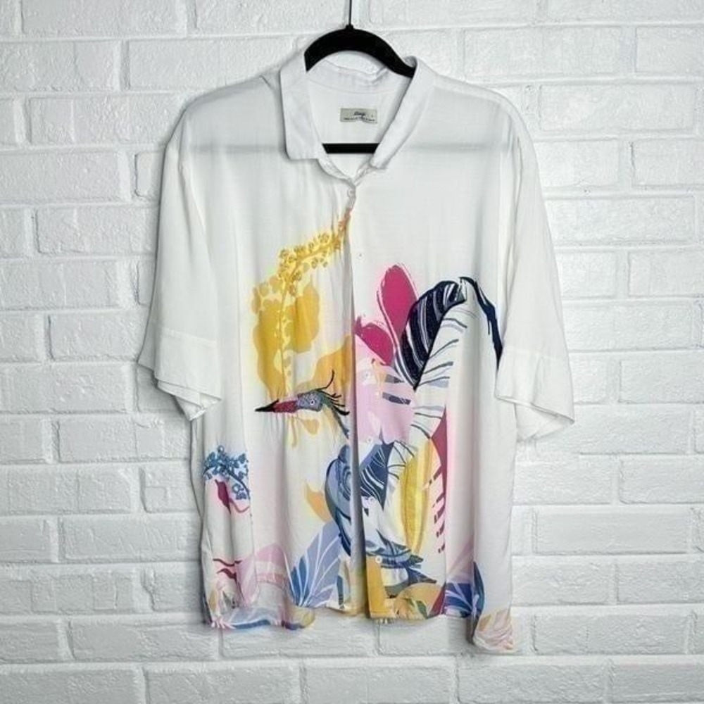 Maaji Mangrove Big Kell Long Shirt Boyfriend Shirt size Large - Picture 3 of 9